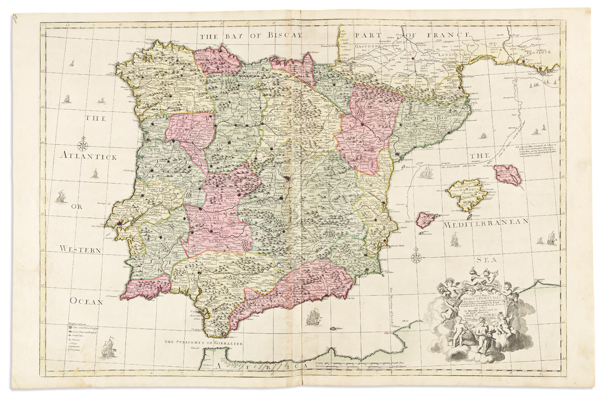 SENEX, JOHN. Group of 25 full-sheet and double-page engraved maps in fine original hand-color.